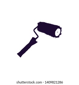 Corporate Vector Icon of Paint roller. Painters logo or icon.