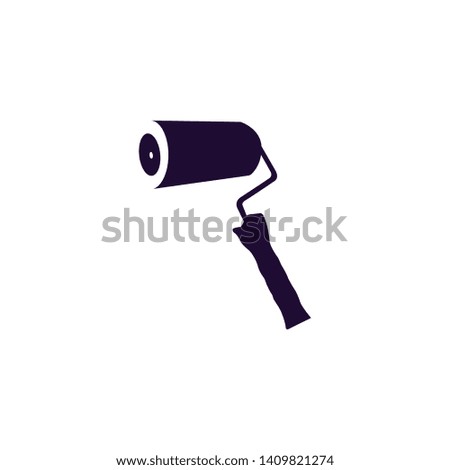 Corporate Vector Icon of Paint roller. Painters logo or icon.