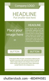 Corporate vector layout template for business or non-profit organization