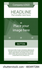 Corporate vector layout template for business or non-profit organization