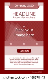 Corporate vector layout template for business or non-profit organization