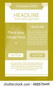 Corporate vector layout template for business or non-profit organization