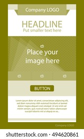 Corporate vector layout template for business or non-profit organization