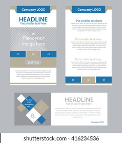 Corporate vector layout templates for business or non-profit organization