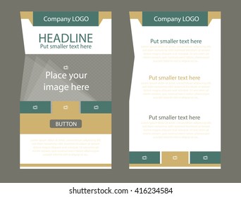 Corporate vector layout templates for business or non-profit organization