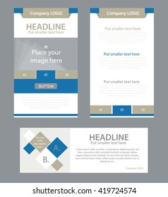 Corporate vector layout templates for business or non-profit organization