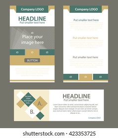 Corporate vector layout templates for business or non-profit organization