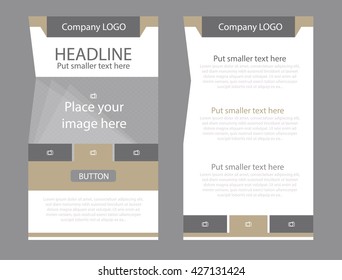 Corporate vector layout templates for business or non-profit organization