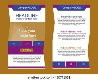Corporate vector layout templates for business or non-profit organization