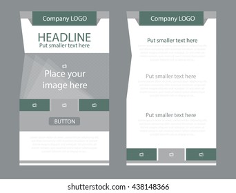 Corporate vector layout templates for business or non-profit organization