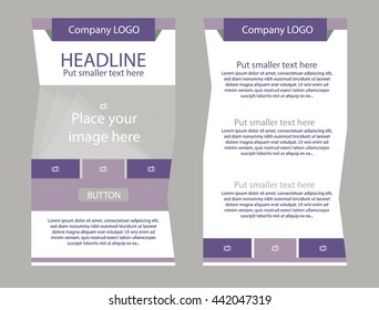 Corporate vector layout templates for business or non-profit organization