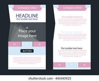 Corporate vector layout templates for business or non-profit organization