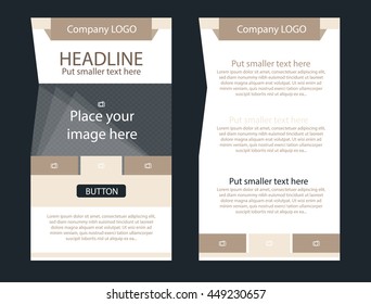 Corporate vector layout templates for business or non-profit organization