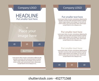 Corporate vector layout templates for business or non-profit organization