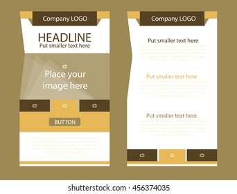 Corporate vector layout templates for business or non-profit organization