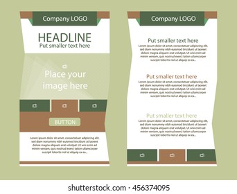 Corporate vector layout templates for business or non-profit organization