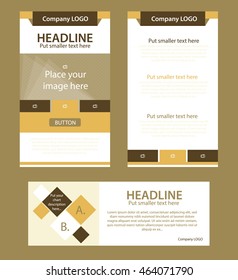 Corporate vector layout templates for business or non-profit organization