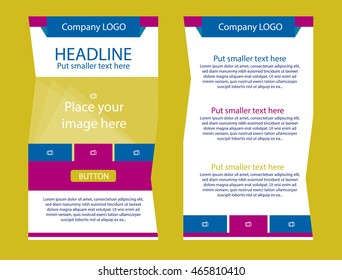Corporate vector layout templates for business or non-profit organization
