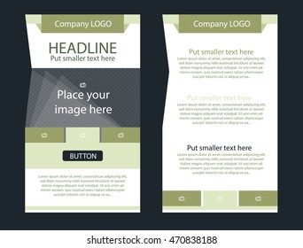 Corporate vector layout templates for business or non-profit organization