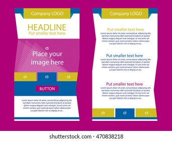 Corporate vector layout templates for business or non-profit organization