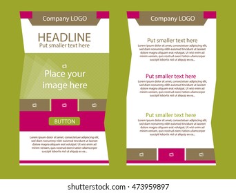 Corporate vector layout templates for business or non-profit organization