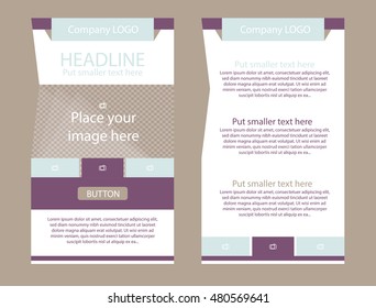 Corporate vector layout templates for business or non-profit organization
