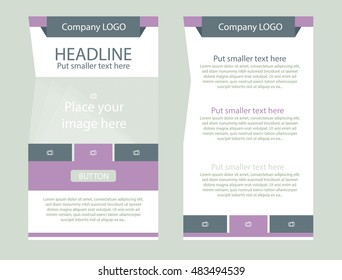 Corporate vector layout templates for business or non-profit organization
