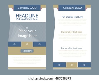 Corporate vector layout templates for business or non-profit organization