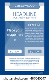Corporate vector layout templates for business or non-profit organization