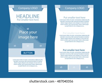 Corporate vector layout templates for business or non-profit organization