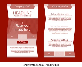 Corporate vector layout templates for business or non-profit organization