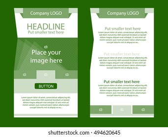 Corporate vector layout templates for business or non-profit organization
