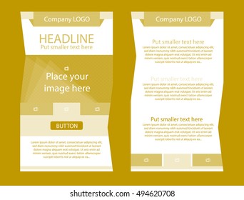Corporate vector layout templates for business or non-profit organization