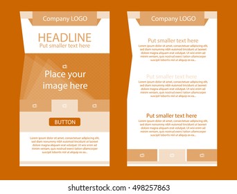 Corporate vector layout templates for business or non-profit organization