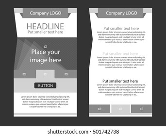 Corporate vector layout templates for business or non-profit organization