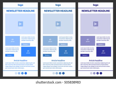 Corporate vector layout templates for business or non-profit organization