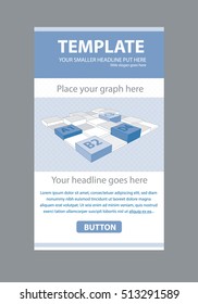 Corporate vector layout templates for business or non-profit organization with infographic columns
