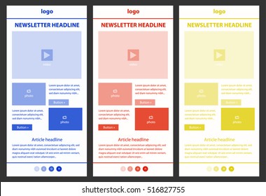 Corporate vector layout templates for business or non-profit organization