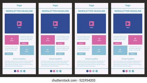 Corporate vector layout templates for business or non-profit organization
