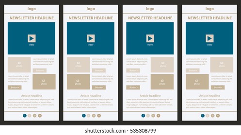 Corporate vector layout templates for business or non-profit organization