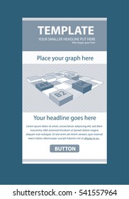 Corporate vector layout templates for business or non-profit organization with infographic columns