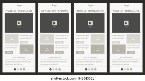 Corporate vector layout templates for business or non-profit organization