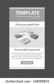 Corporate vector layout templates for business or non-profit organization with infographic columns