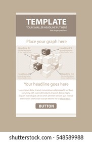 Corporate vector layout templates for business or non-profit organization with infographic cubes