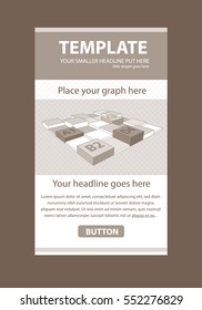Corporate vector layout templates for business or non-profit organization with infographic columns
