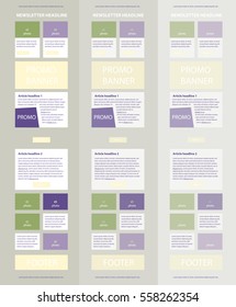 Corporate vector layout templates for business or non-profit organization