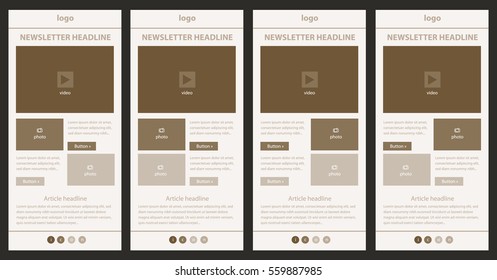 Corporate vector layout templates for business or non-profit organization