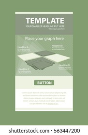 Corporate vector layout templates for business or non-profit organization with infographic boards