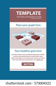 Corporate vector layout templates for business or non-profit organization with infographic columns