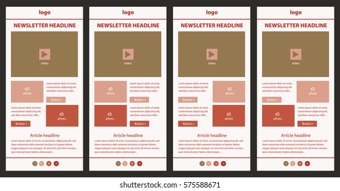 Corporate vector layout templates for business or non-profit organization